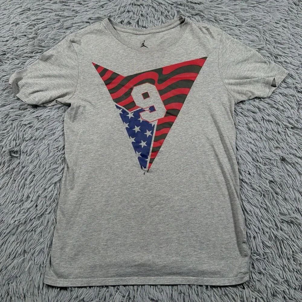 Jordan Nike Shirt Small Gray Olympic Tinker Alternate Retro USA Pullover Mens